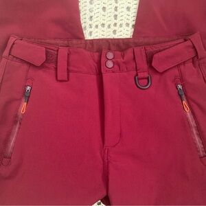Free Soldier Burgandy Wine Red Ski Pants